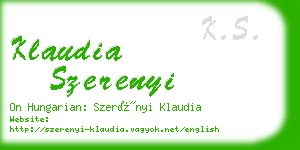 klaudia szerenyi business card